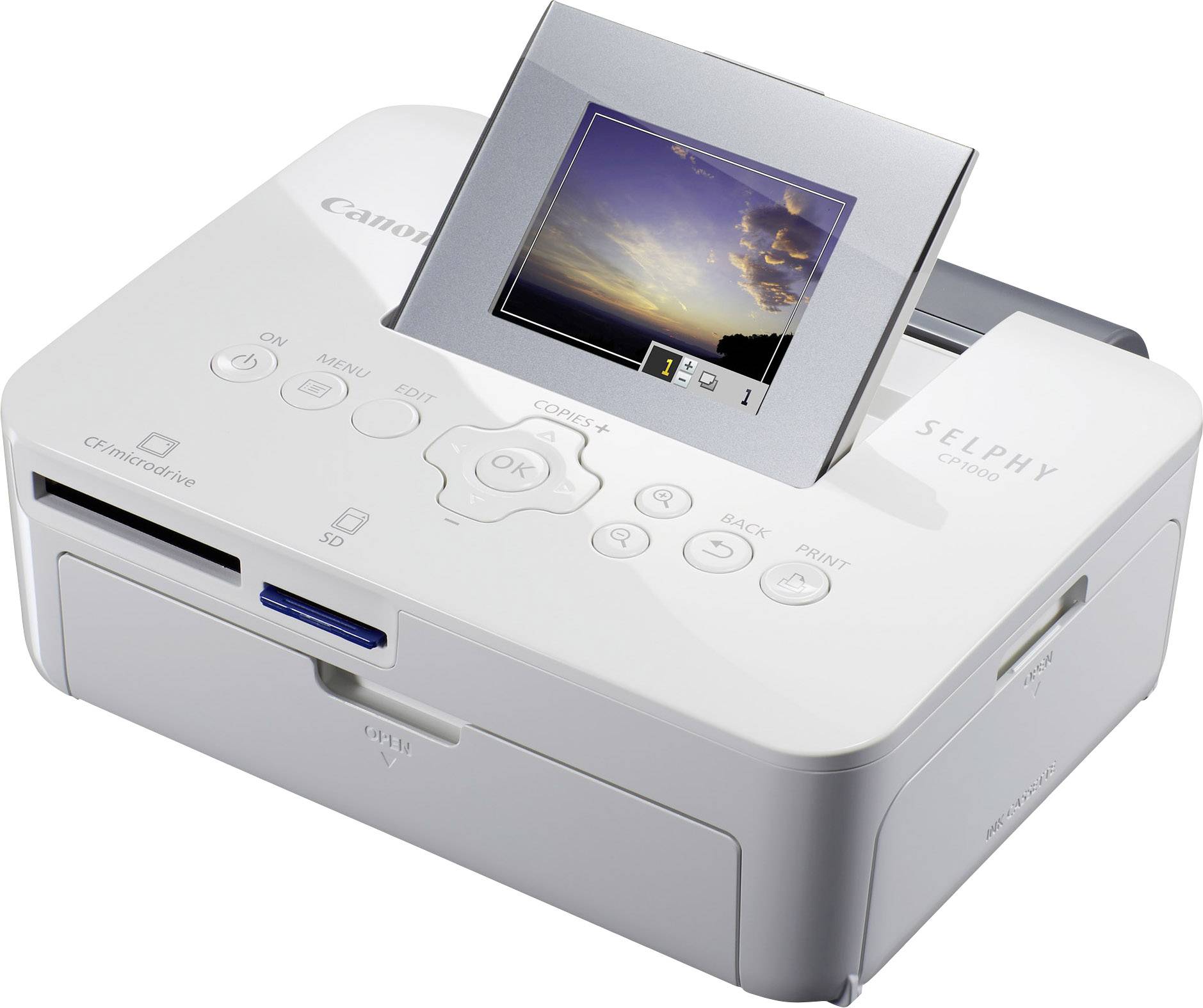 Photo Printer Canon Selphy Cp1000 Print Resolution 300 X 300 Dpi Paper Size Max 148 X 100 2652