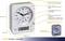 Analogue Radio-Controlled Alarm Clock with Backlight. Displays Time, Height 115 mm, Width 91 mm, Depth 41 mm. Easy to Use.
