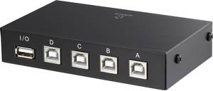 Renkforce  4 ports USB 2.0 changeover switch Black