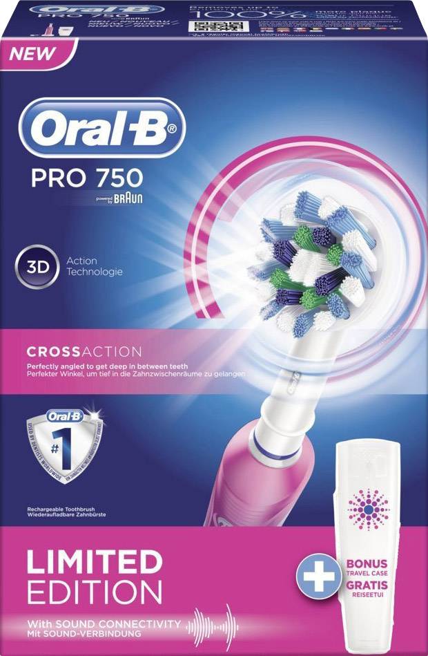 entiteit Rode datum Adelaide Braun Oral-B Stages Power PRO 750 Electric toothbrush White, Pink |  Conrad.com
