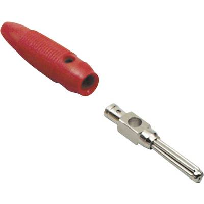 BKL Electronic 072180 Banana plug Plug, straight Pin diameter: 4 mm Red 1 pc(s) 