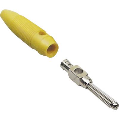 TRU COMPONENTS Banana plug Plug, straight Pin diameter: 4 mm Yellow 100 pc(s)