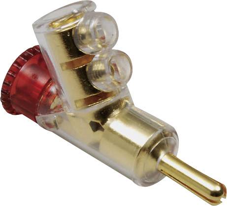 TRU COMPONENTS Jack plug Plug, straight Pin diameter: 4 mm Red 1 pc(s)