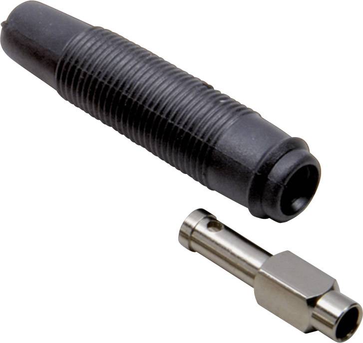 TRU COMPONENTS Jack socket Connector, straight Pin diameter: 4 mm Black 100 pc(s)