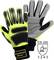Two gloves for rescue operations with high grip and protection, yellow-black, with EN 388 certification symbol and code 3243.