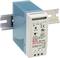 A DIN rail power supply, labelled with input voltage 100-240V AC, output 27V DC, current rating 1.3A.