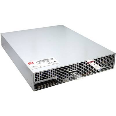 A rectangular, silver electronic device with ventilation grilles and visible ports on the front panel. Potentially an industrial power supply module.