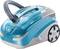A turquoise vacuum cleaner with a white accent and large wheel. Labelled 'Aqua+' and 'Anti-Allergy'.