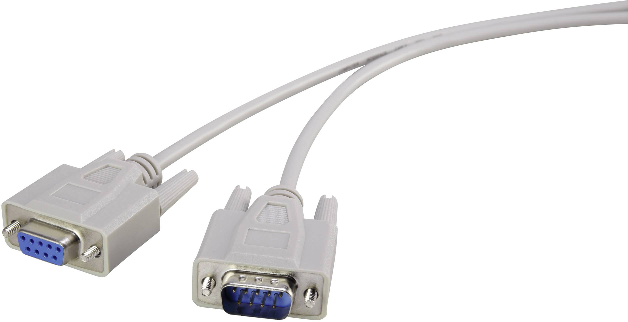 Renkforce Series Cable extension [1x D-SUB-plug 9-pin - 1x D-SUB socket 9-pin] 5.00 m Beige