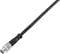 A black electric cable with a metal plug at one end. Suitable for industrial or technical applications.