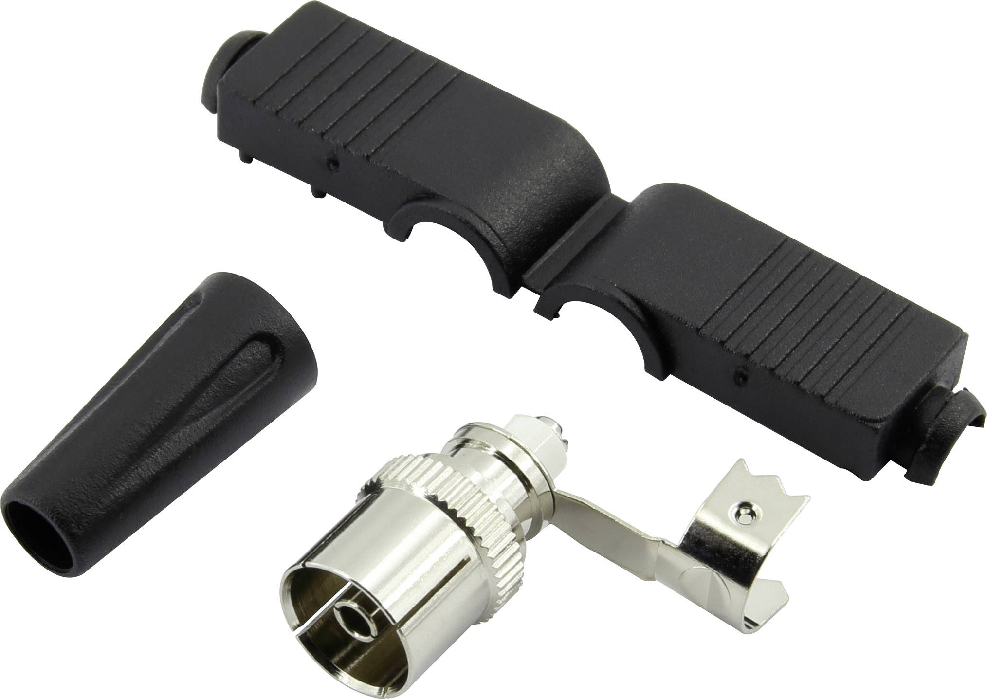 Conrad Components 1372221 Coax socket connector incl. bend relief Connections: IEC coax socket 1 pc(s)