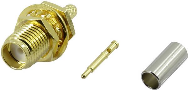 TRU COMPONENTS SMA-KC-RG174 1372241 SMA reverse polarity connector Socket, vertical vertical 50 Ω 1 pc(s)