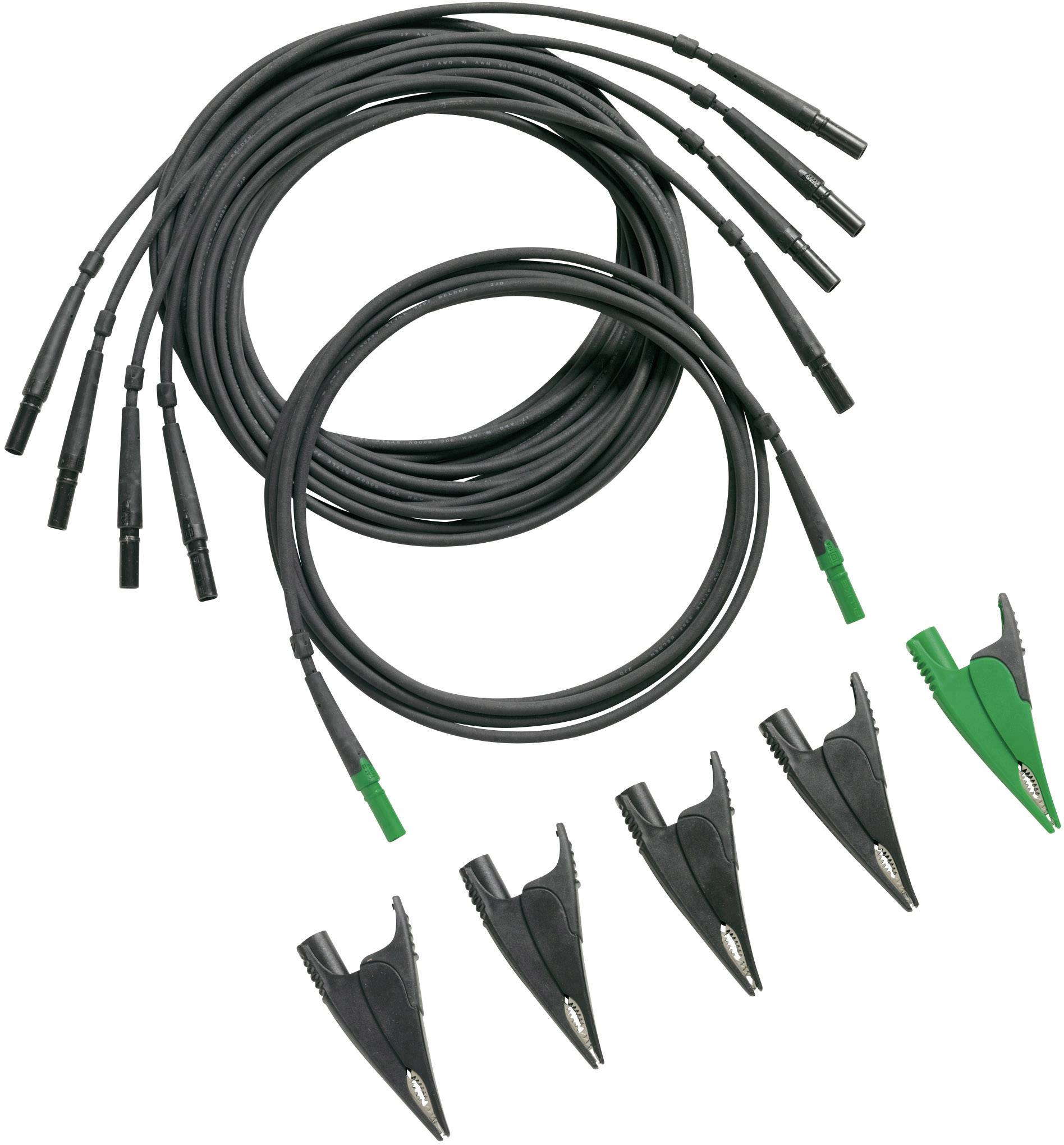 Fluke TLS430 Safety test lead et [Banana jack 4 mm, Alligator clips – Banana jack 4 mm] Black, Green