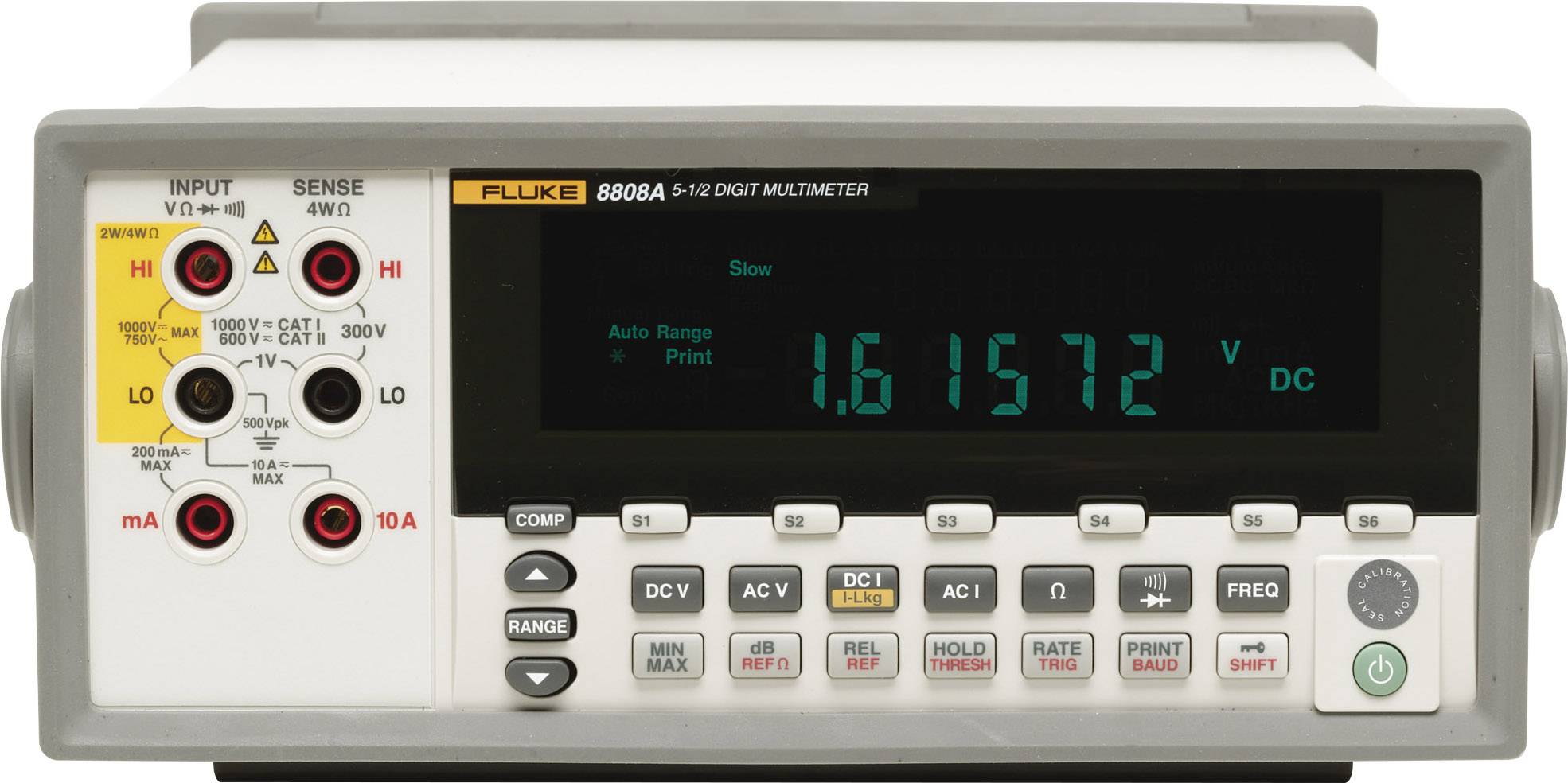 Fluke Calibration 8808A 240V Bench multimeter Digital CAT I 1000 V, CAT II 600 V Display (counts): 200000