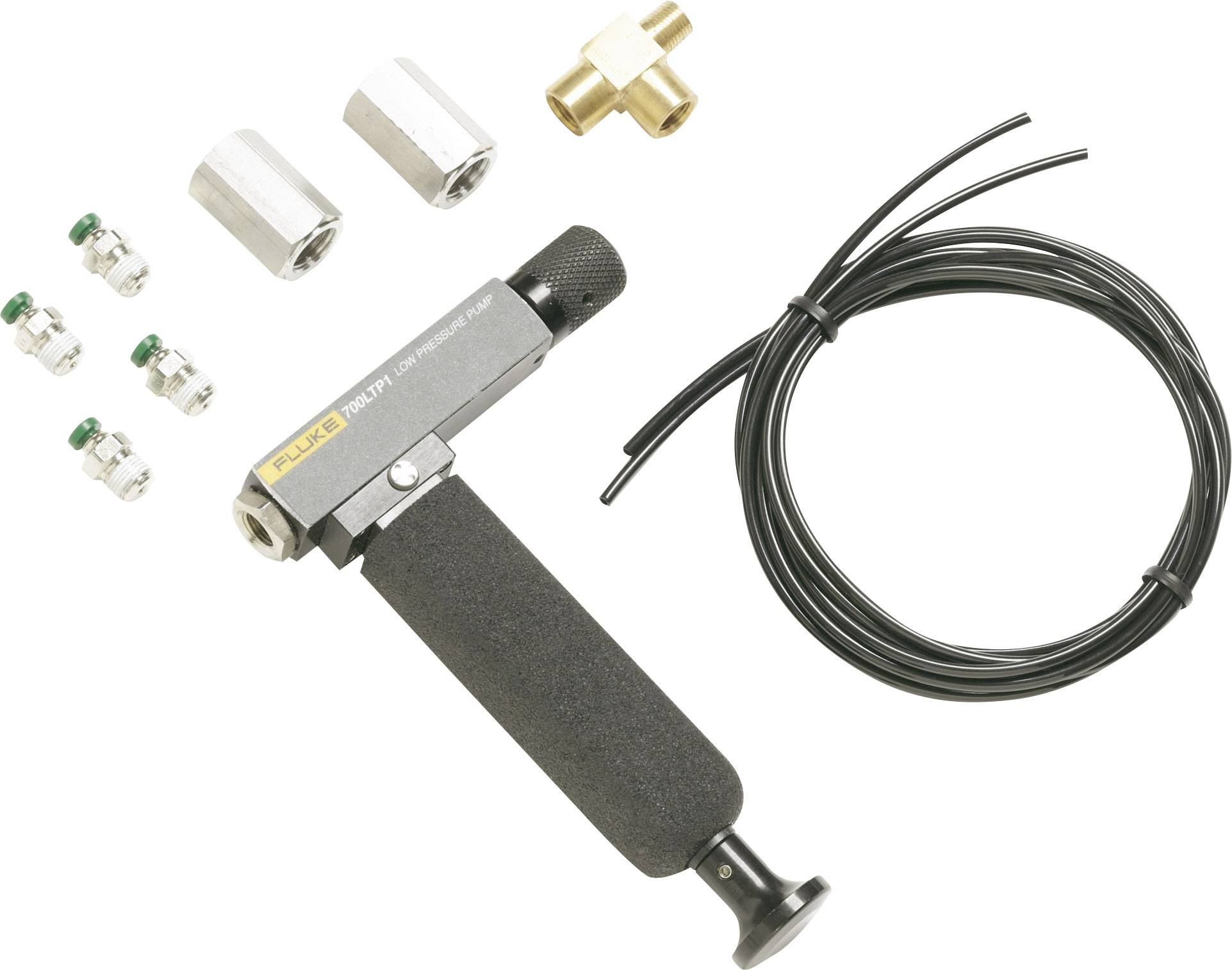 Compression tool with cable, connectors and adapters. Used for installation and repair of connections in network systems.