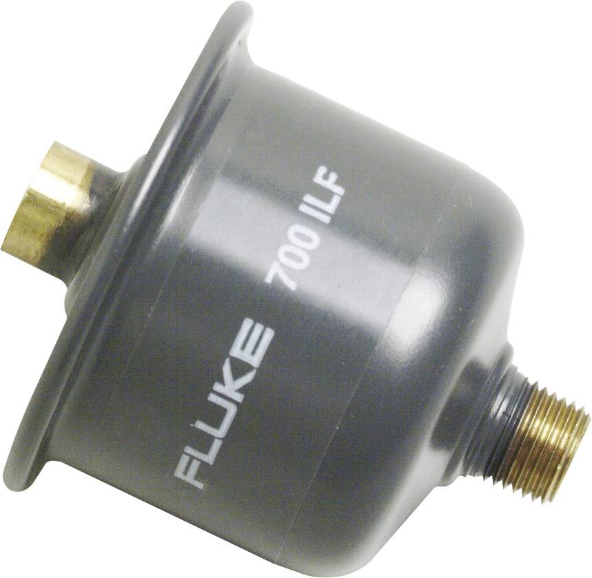 A grey valve with the inscription 'FLUKE 700 ILF', pictured from the side, with a brass connection on one side and a threaded connection on the other side.