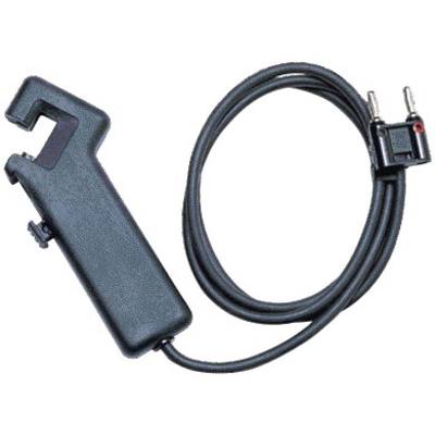 A black telephone handset cable with handset cradle is distinguished by its curved end. The cable has two plugs on the other side.