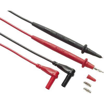Two test probes, one red and one black, with additional connections. Use: Measuring electrical currents and voltages.