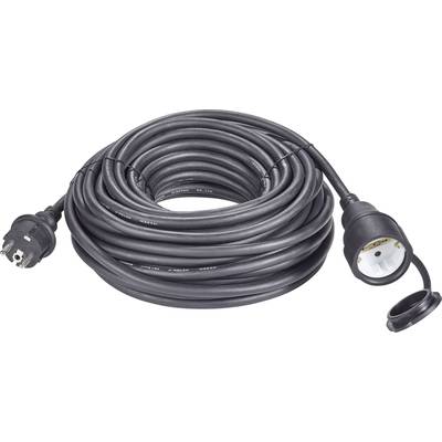 Renkforce 1373173 Current Cable extension  16 A Black 20.00 m 