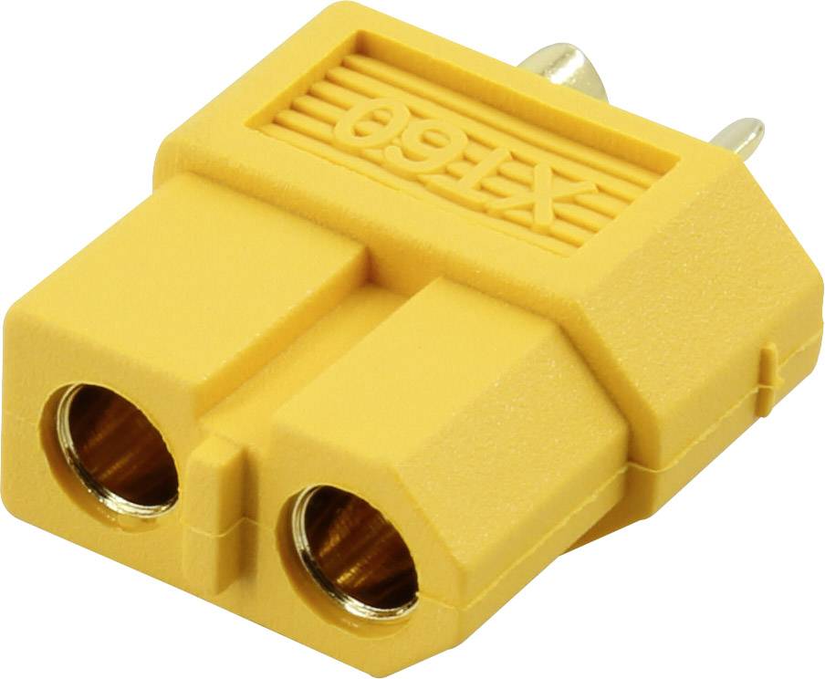 Reely Deluxe battery receptacle XT60, 3.5mm Gold-plated, Solderable 1 pc(s)