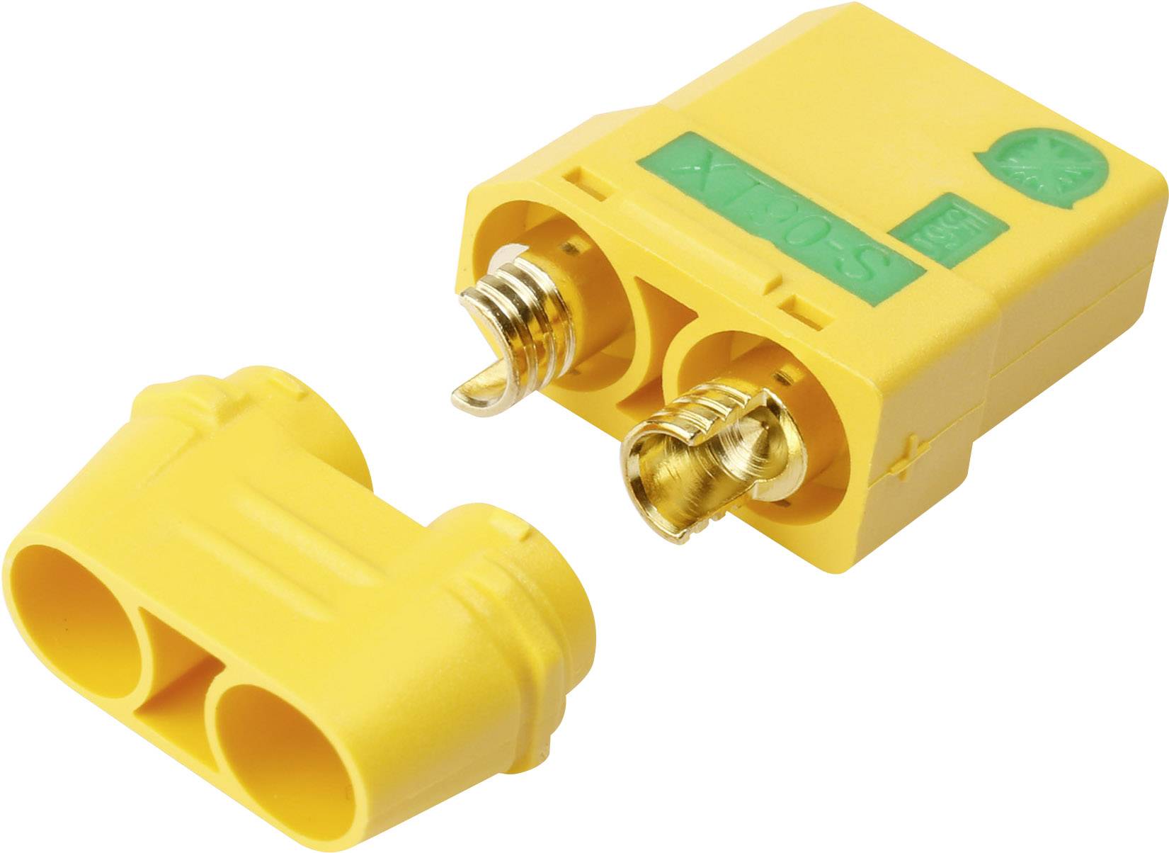Reely Battery receptacle XT90-S Gold-plated, Lightning protection 1 pc ...