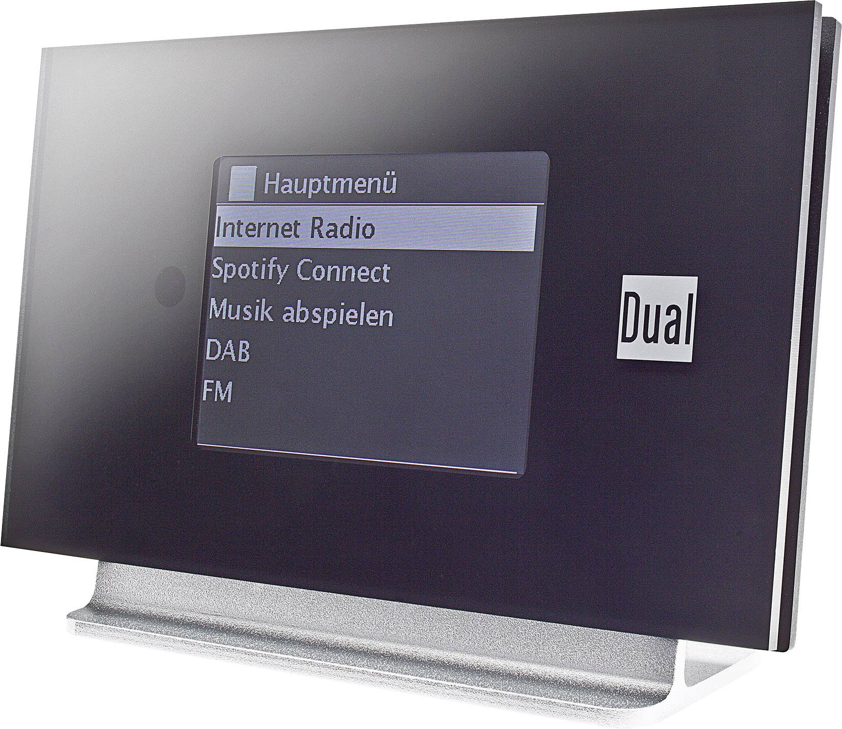 graven ondersteuning Verzorgen Dual IR 3A Internet radio adapter DAB+, FM Bluetooth, Internet radio  DLNA-compatible, Spotify Black, Silver | Conrad.com