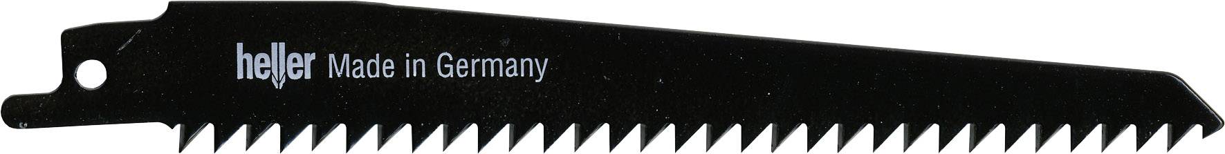 Hacksaw blade with the inscription 'heller Made in Germany'.
