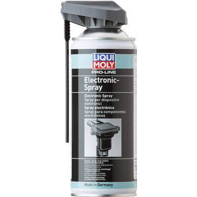 A Liqui Moly Pro-Line 'Electronic Spray' aerosol can for cleaning and maintaining electronic contacts. Made in Germany.