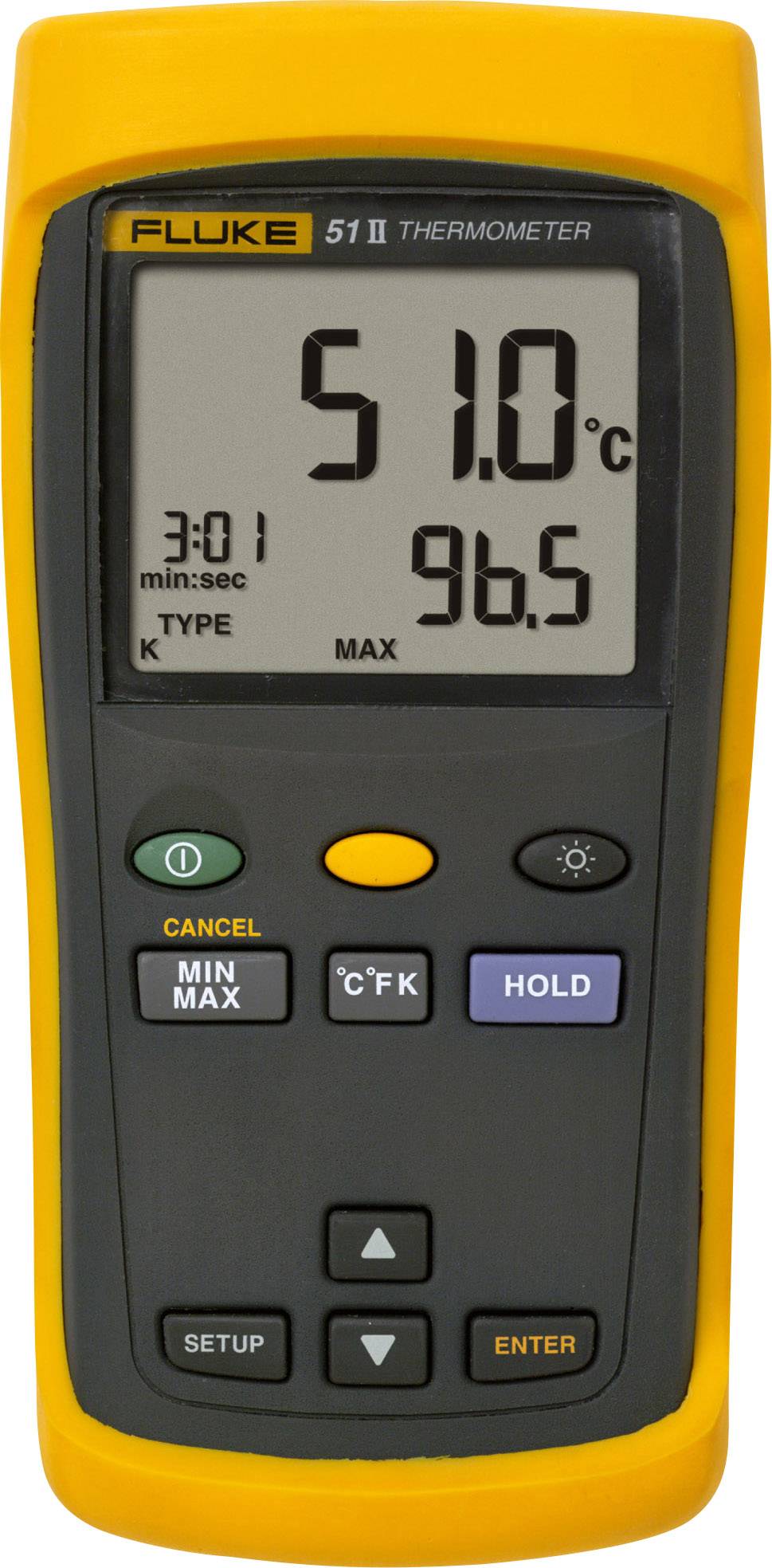 Fluke 51 II Thermometer Calibrated to (DAkkS standards) -250 - +1372 °C ...