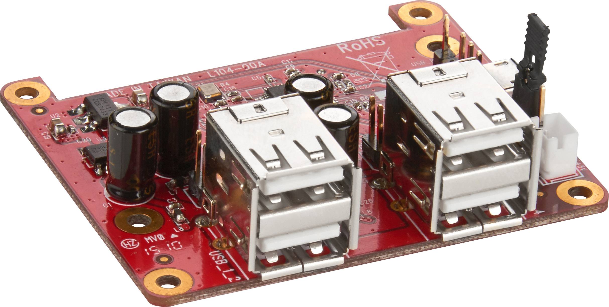 Renkforce USBPowerHub + Cable Raspberry Pi® USB hub/interface converter Compatible with