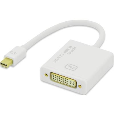 ednet 84518 DisplayPort / DVI Adapter [1x Mini DisplayPort plug - 1x DVI socket 29-pin] White  20.00 cm
