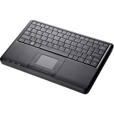 Perixx PERIBOARD-510-PLUS USB Keyboard German, QWERTZ Black Built-in touchpad 