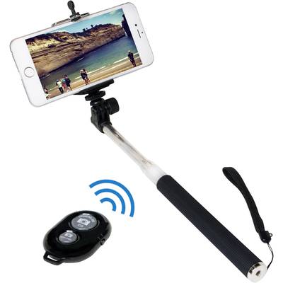 Image of LogiLink BT0034 Selfie stick 8.7 cm 1/4 Black, Silver incl. wrist strap