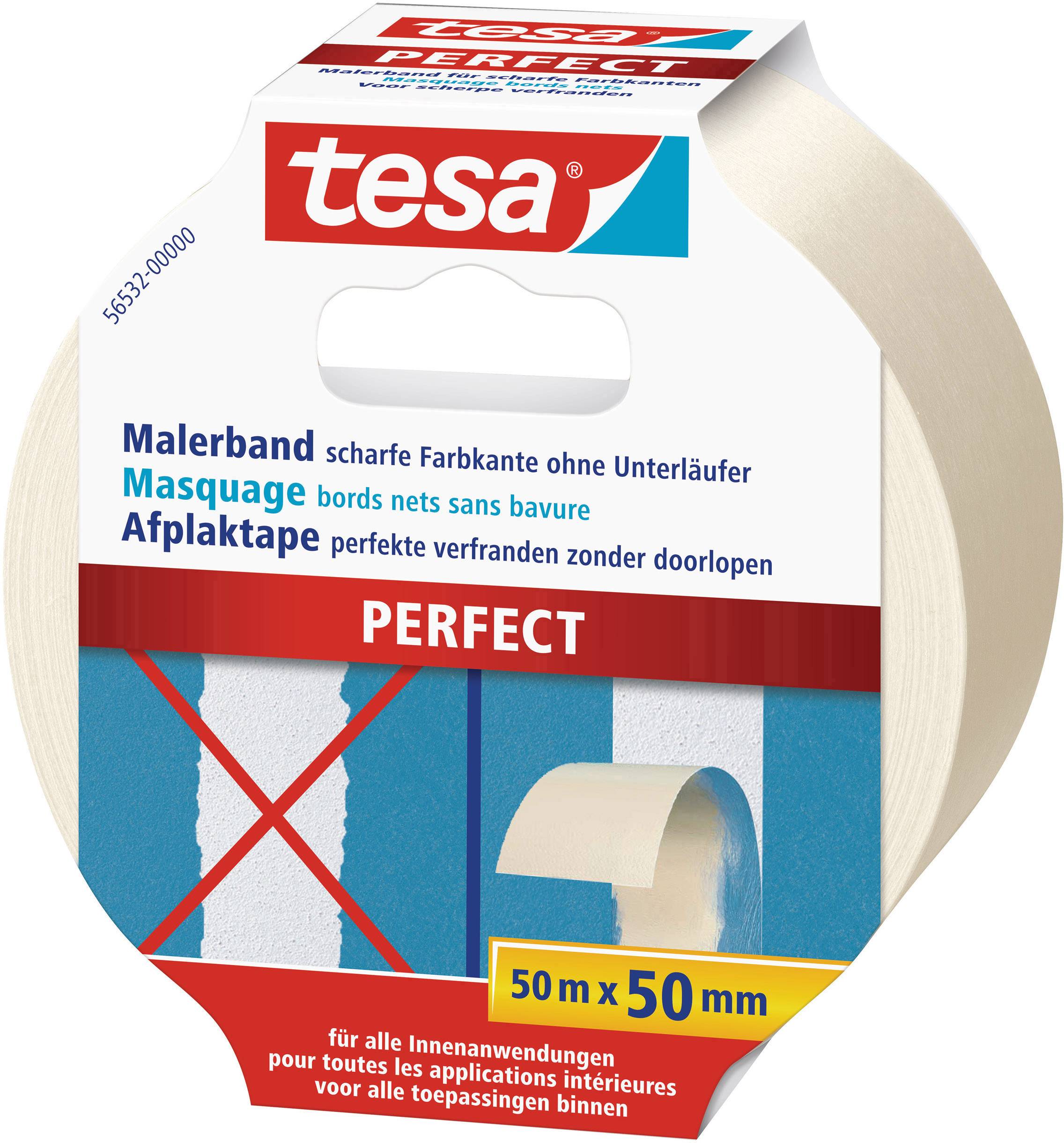 tesa PERFECT 56532-00000-00 Masking tape Beige (L x W) 50 m x 50 mm 1 pc(s)-0