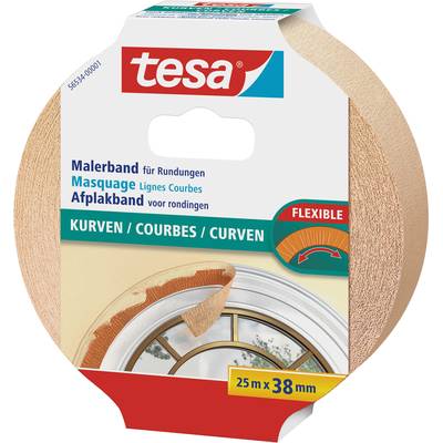 tesa KURVEN 56534-00001-00 Masking tape  Beige (L x W) 25 m x 38 mm 1 pc(s)