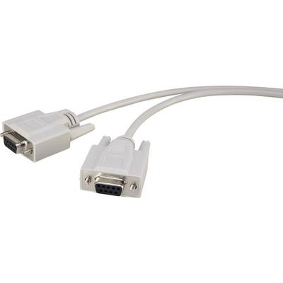 'A grey VGA cable with a male and female connector, suitable for connecting computers to monitors or projectors.'