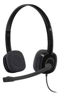 Image of Logitech H151 PC On-ear headset Corded (1075100) Stereo Black Microphone noise cancelling, Noise cancelling Volume control, Microphone mute