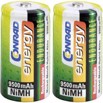 Conrad energy Endurance HR20 D battery (rechargeable) NiMH 9500 mAh 1.2 V 2 pc(s)