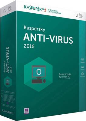 Kaspersky Anti-Virus 2016 Full version, 1 licence Windows ...