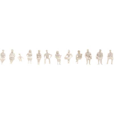 Eleven seated figures in various body postures.