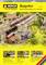Guide publication on model landscape construction. Shows a detailed model railway scene with trains and buildings in the foreground.