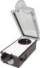 interBär 9015-002.81 Surface-mount socket Lockable Black, Transparent