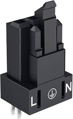 WAGO 890-803 Mains connector WINSTA MINI Socket, vertical vertical Total number of pins: 3 16 A Black 100 pc(s)