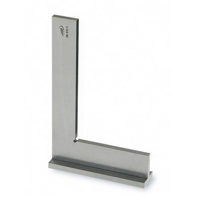 A precise metal angle gauge used in manufacturing or construction to check right angles.