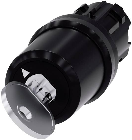 Siemens 3SU10005BF010AA0 3SU1000-5BF01-0AA0 Key switch Front ring (PVC) Black 1 x 90 ° 1 pc(s)