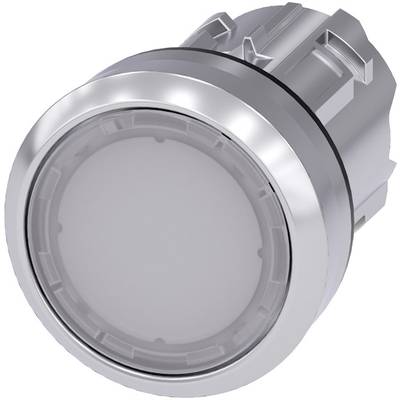 Siemens 3SU10510AB600AA0 3SU1051-0AB60-0AA0 Illuminated push button Planar, Front ring (steel), Glossy White 1 pc(s)