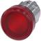 Red, round push button on a grey base, likely used for controlling machines or equipment.
