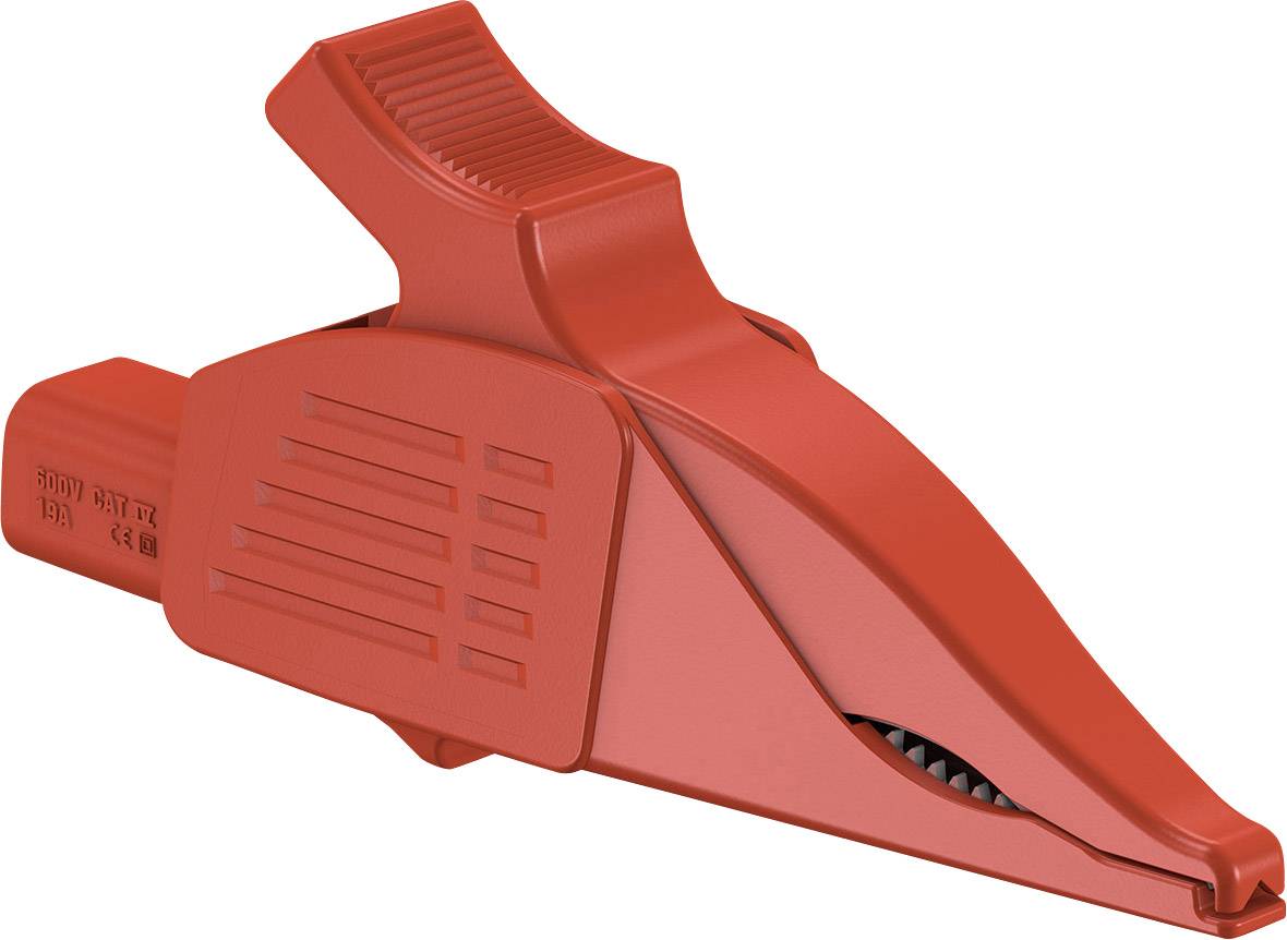 Staeubli XDK-1033/I-2 Safety terminal 4 mm jack connector CAT IV Red