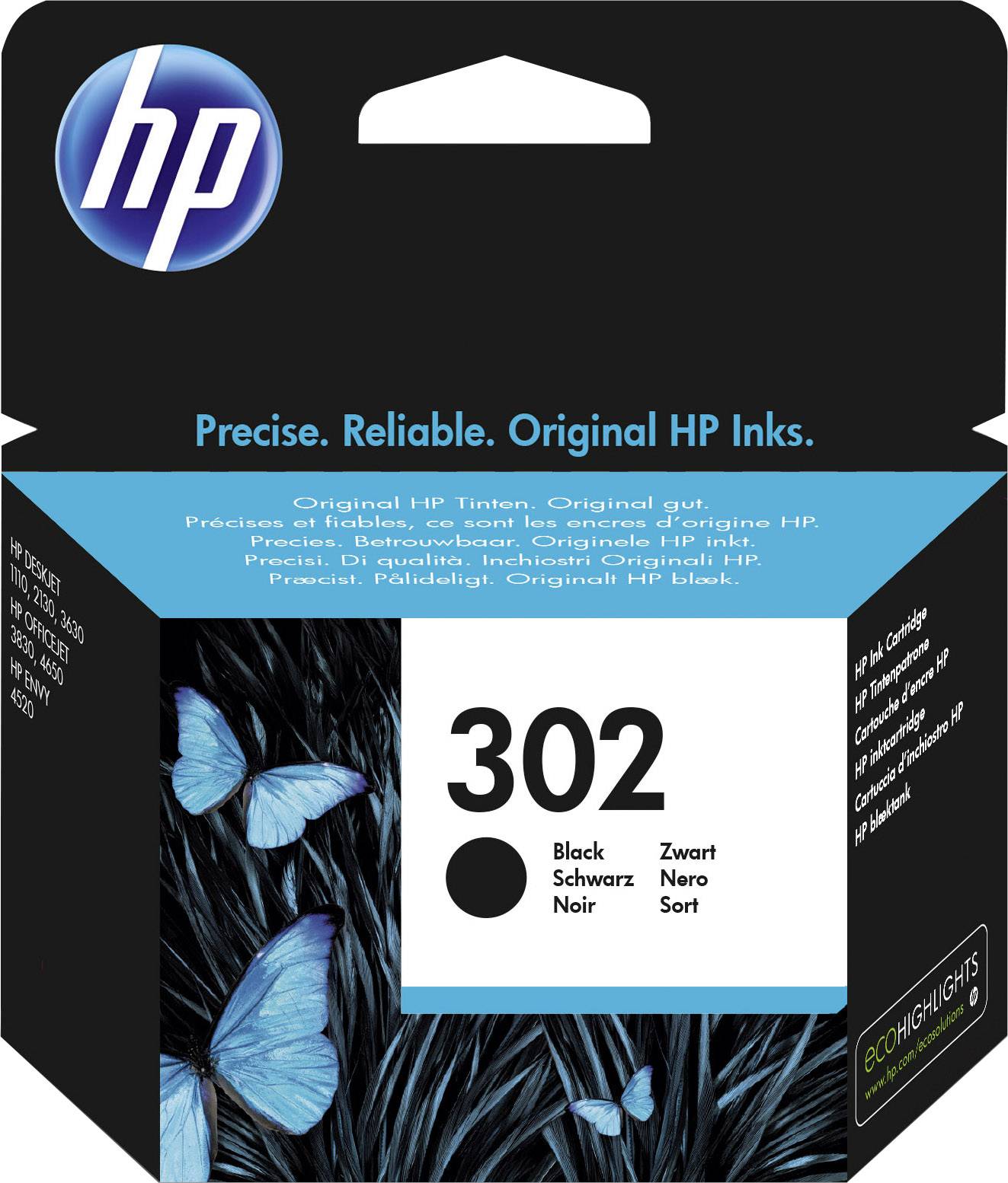 President Zeeslak Duidelijk maken HP Ink cartridge 302 Original Black F6U66AE | Conrad.com