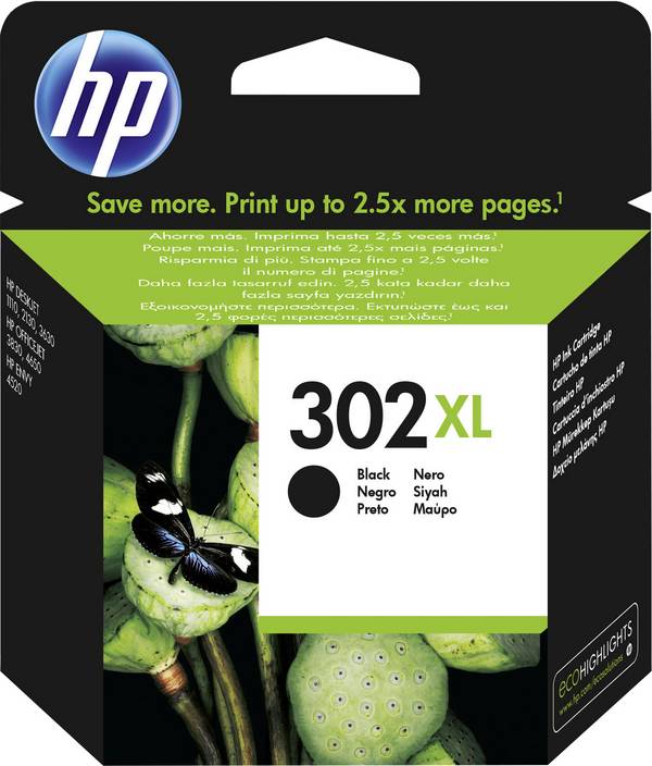 HP 302XL Ink cartridge  Original Black F6U68AE Ink